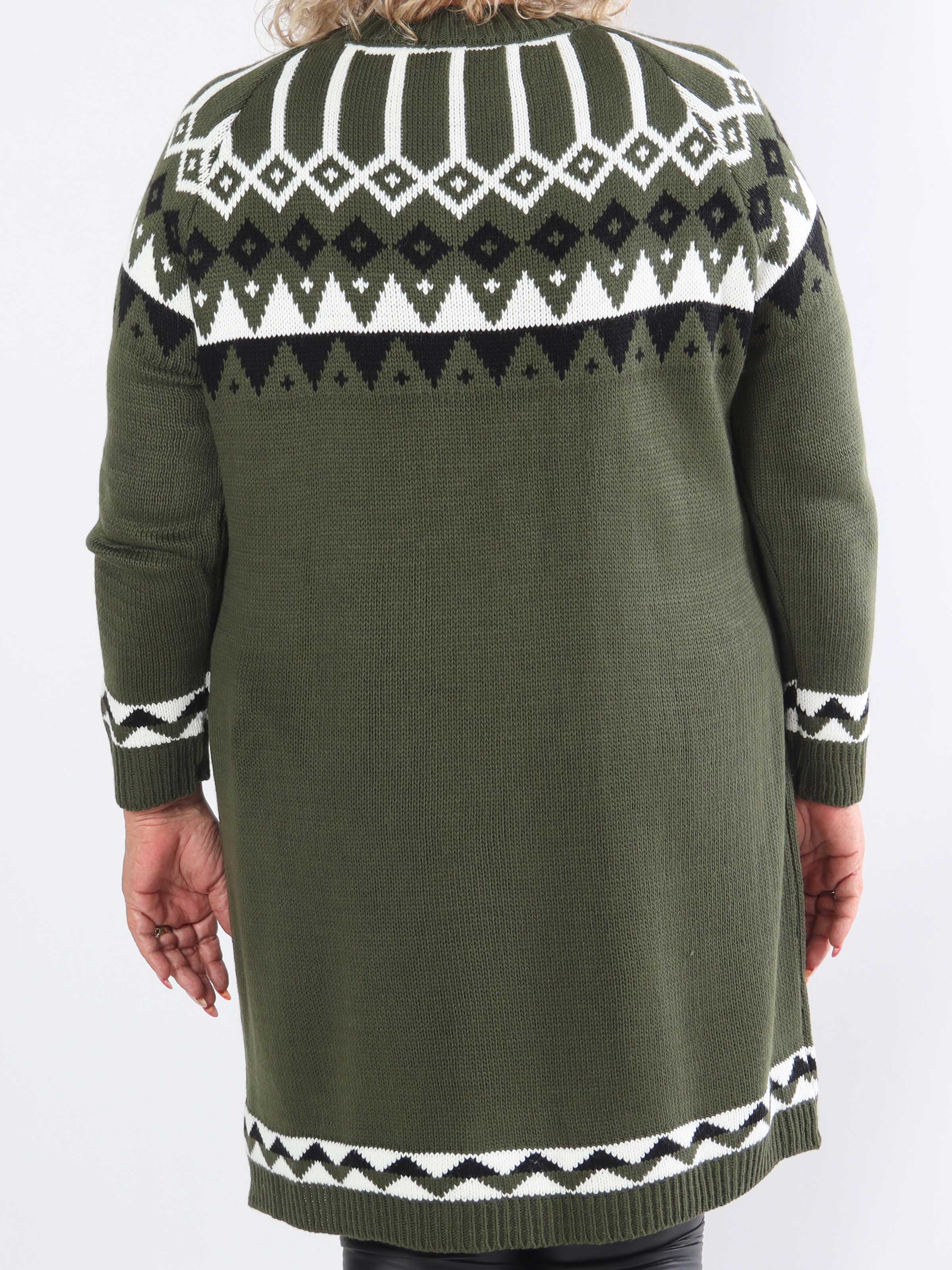 Viola - Stickad klänning med flerfärgat mönster